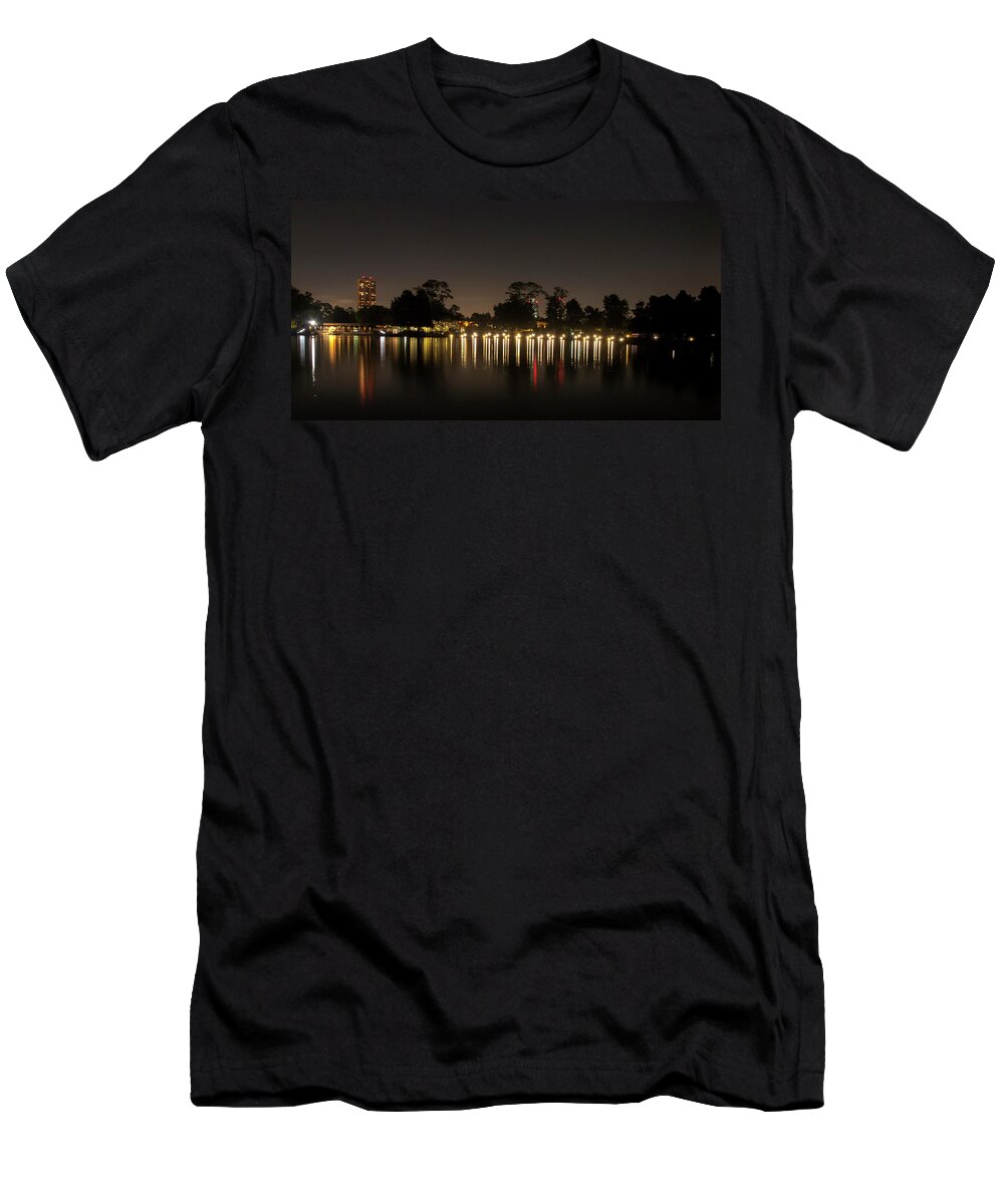 Hermann Park T-Shirt featuring the photograph Hermann Park Night One by Joshua House