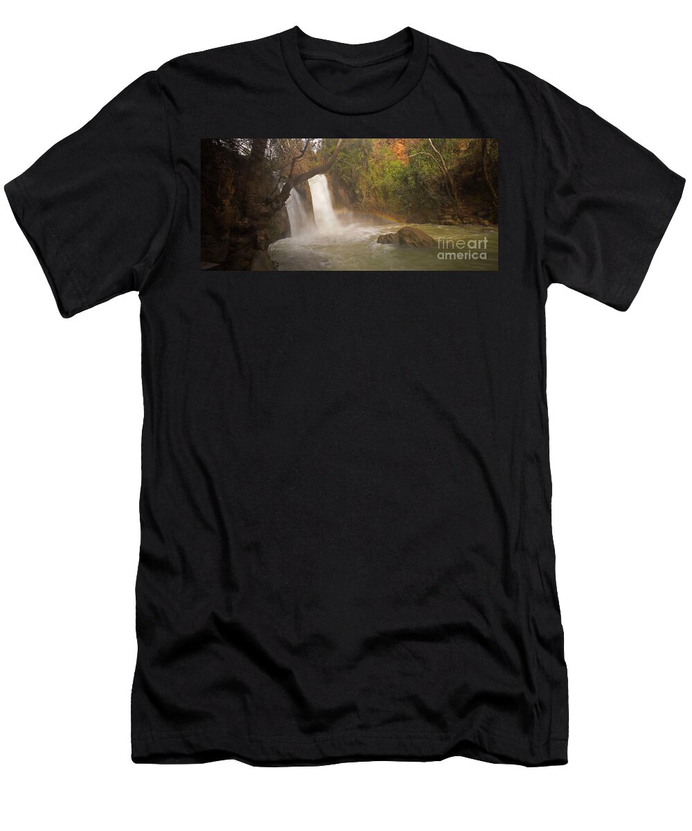 Hermon T-Shirt featuring the photograph Hermon Stream Nature reserve by Alon Meir