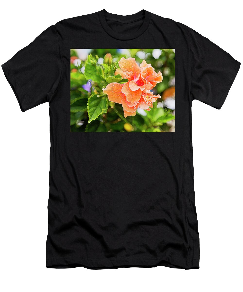 Hibiscus T-Shirt featuring the photograph Hibiscus Highlights by Bill and Linda Tiepelman