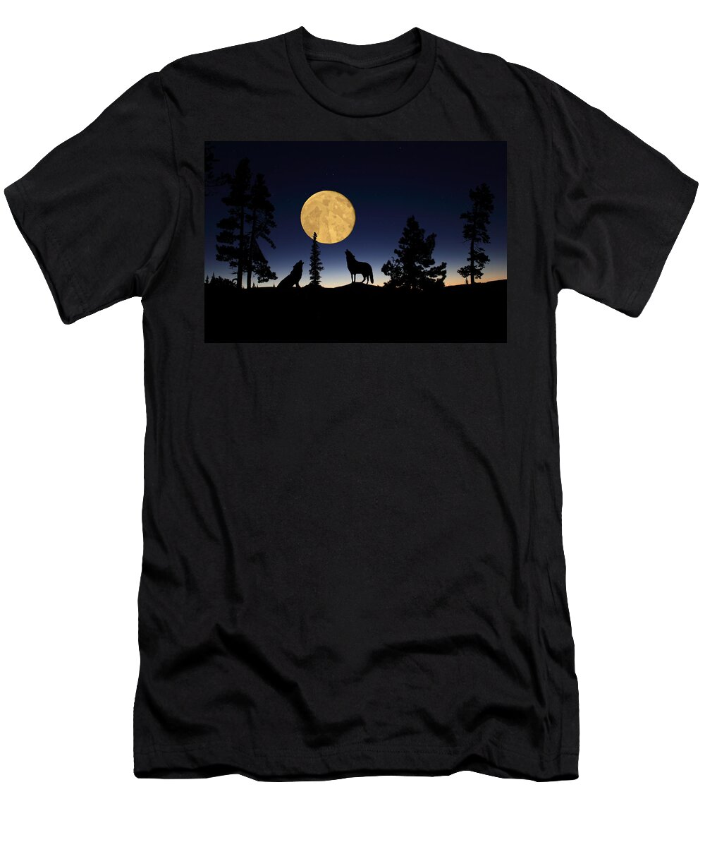 Carnivore T-Shirt featuring the photograph Hidden Wolves by Shane Bechler