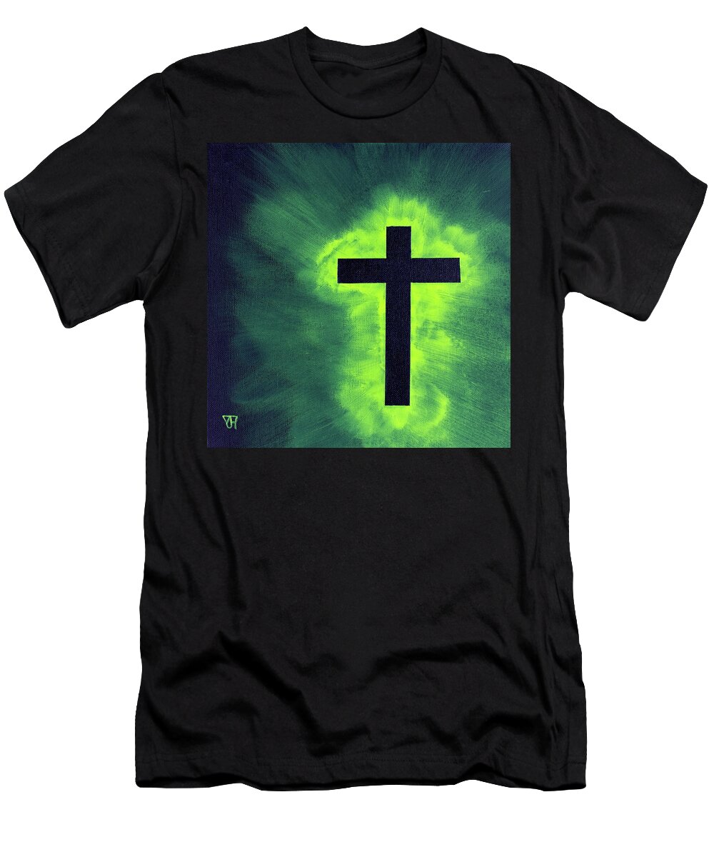 Christian T-Shirt featuring the painting Highly Exalted by Vicki Hawkins