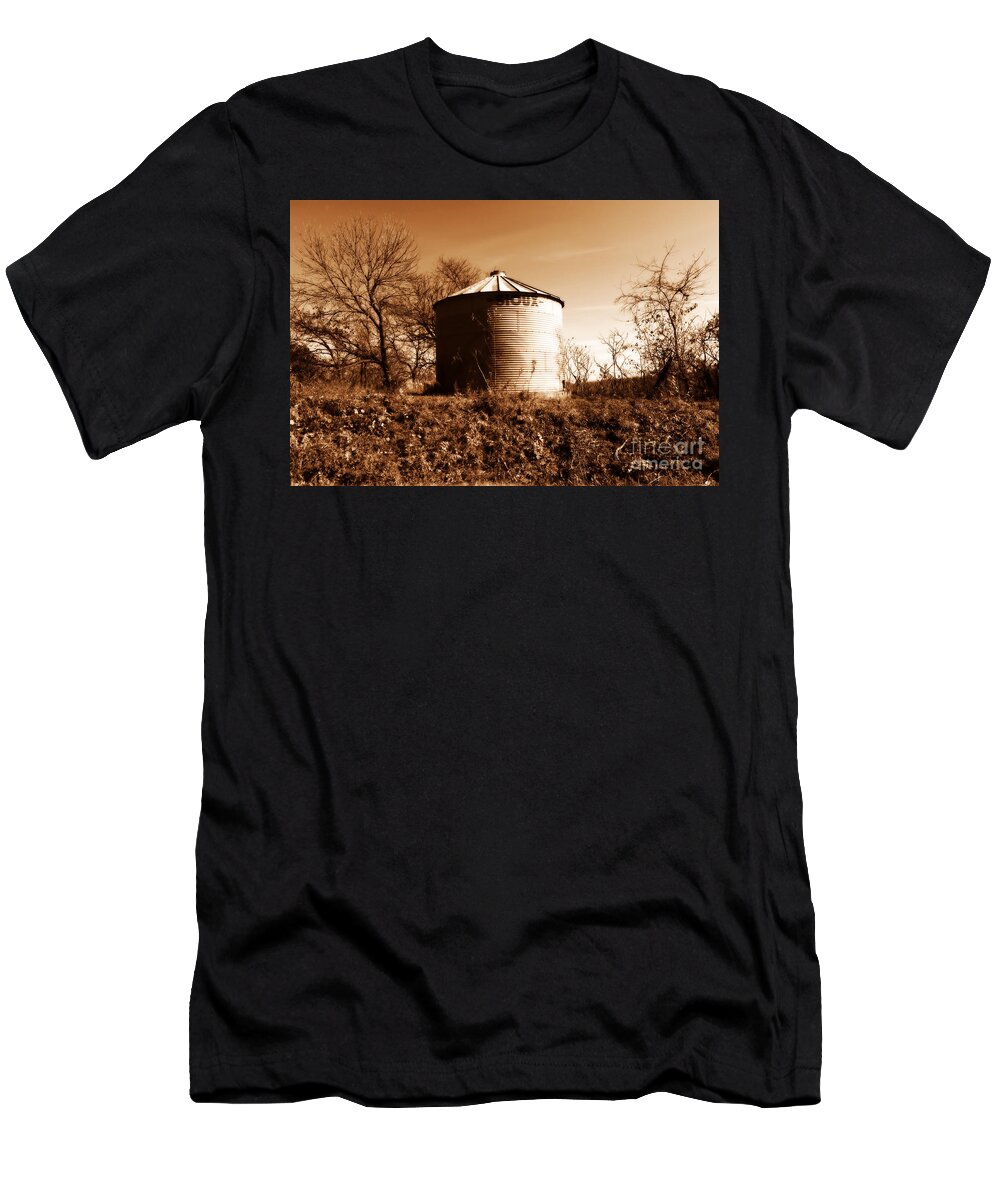 Silo T-Shirt featuring the photograph Hill Top Silo by Rick Rauzi