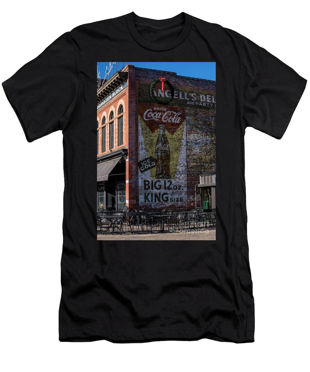 Fort Collins T-Shirt featuring the photograph Historic Coca Cola Brick Ad - Fort Collins - Colorado by Gary Whitton
