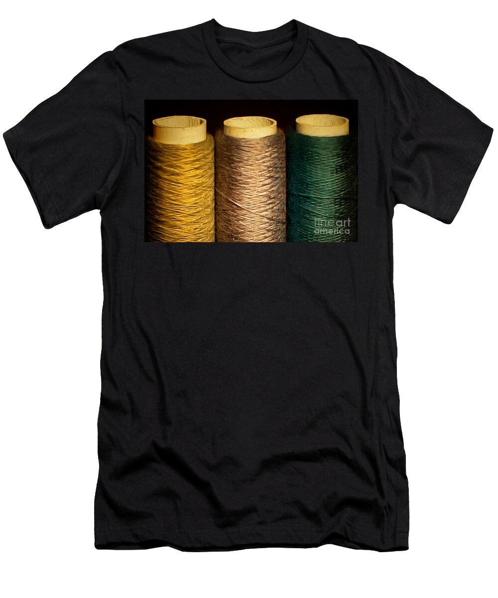 Wingsdomain T-Shirt featuring the photograph Hobby Sewing Thread 20170913 v2 by Wingsdomain Art and Photography