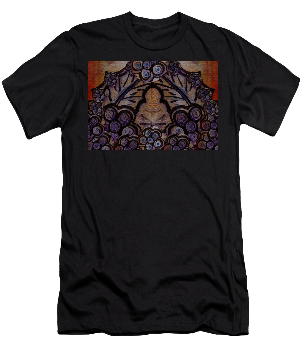 Meditative T-Shirt featuring the painting Holy In Peace And Acryl by Pepita Selles