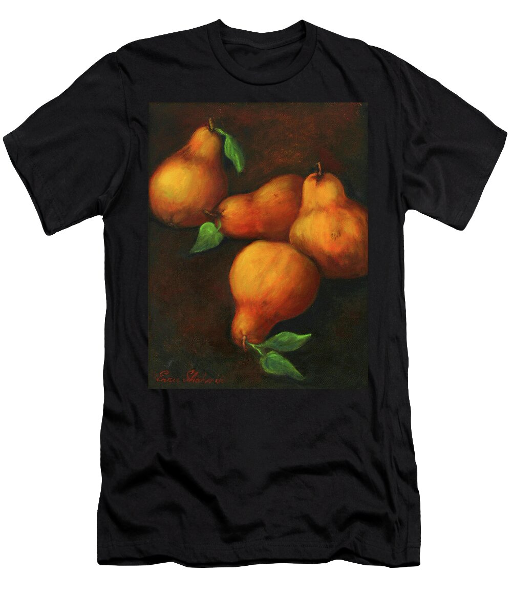 Pear Paintings T-Shirt featuring the painting Honey Pears by Portraits By NC