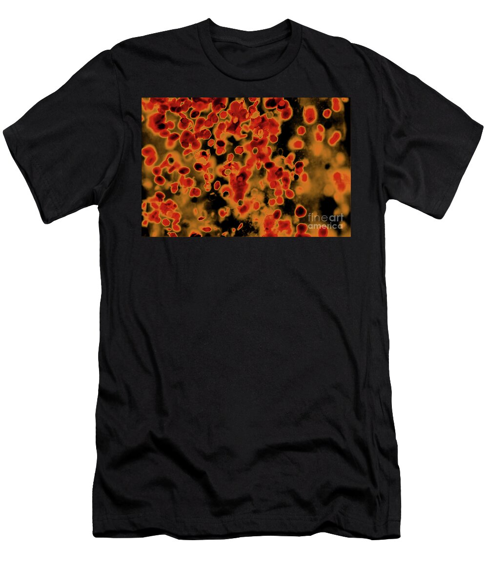 Abstract T-Shirt featuring the photograph Hot Lava by Karen Adams