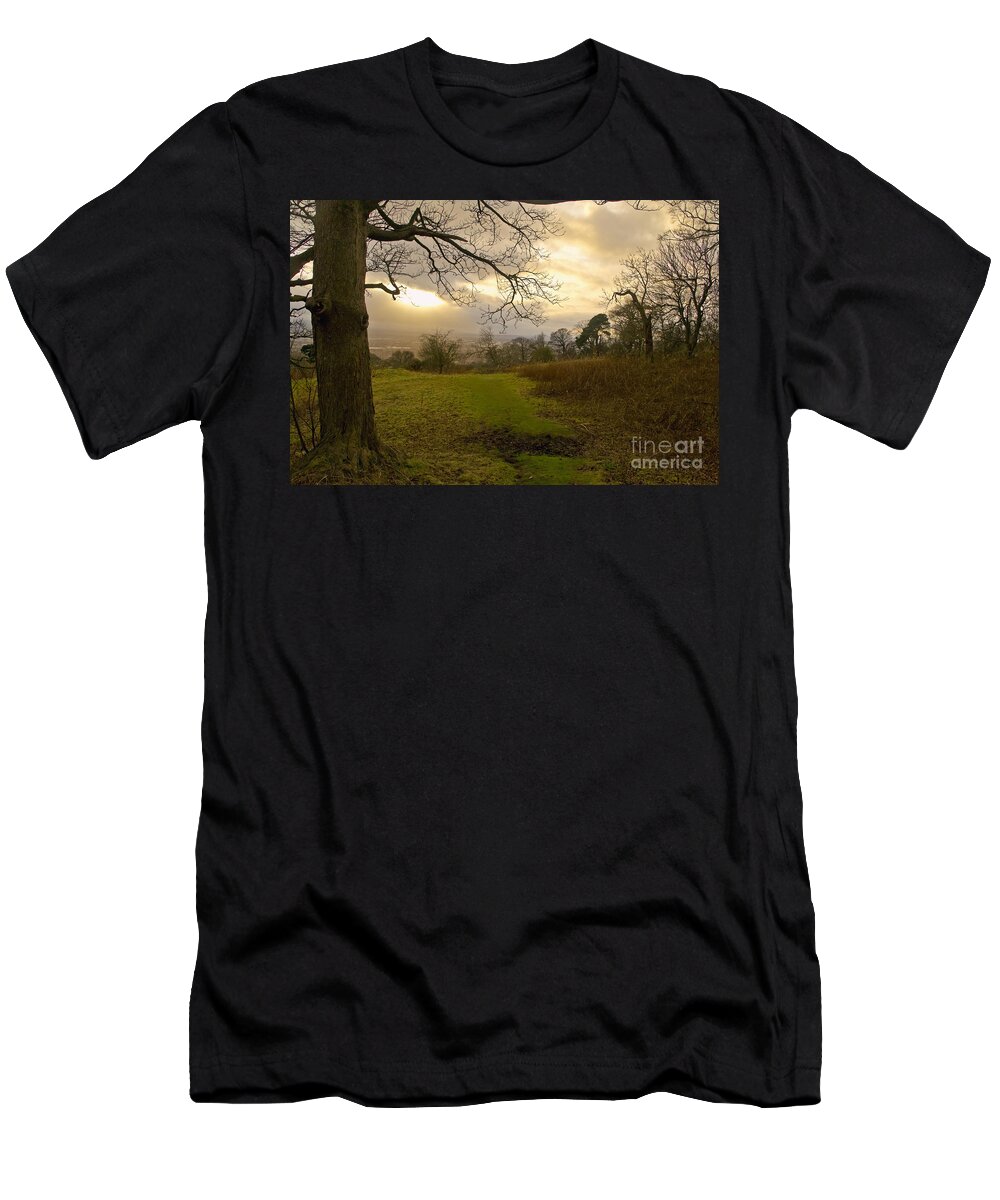 Sunset T-Shirt featuring the photograph I follow the sunset. by Elena Perelman