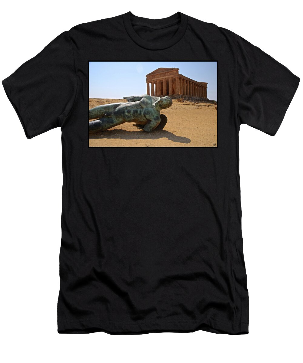 Concordia T-Shirt featuring the photograph Icarus Lands at Concordia by John Meader