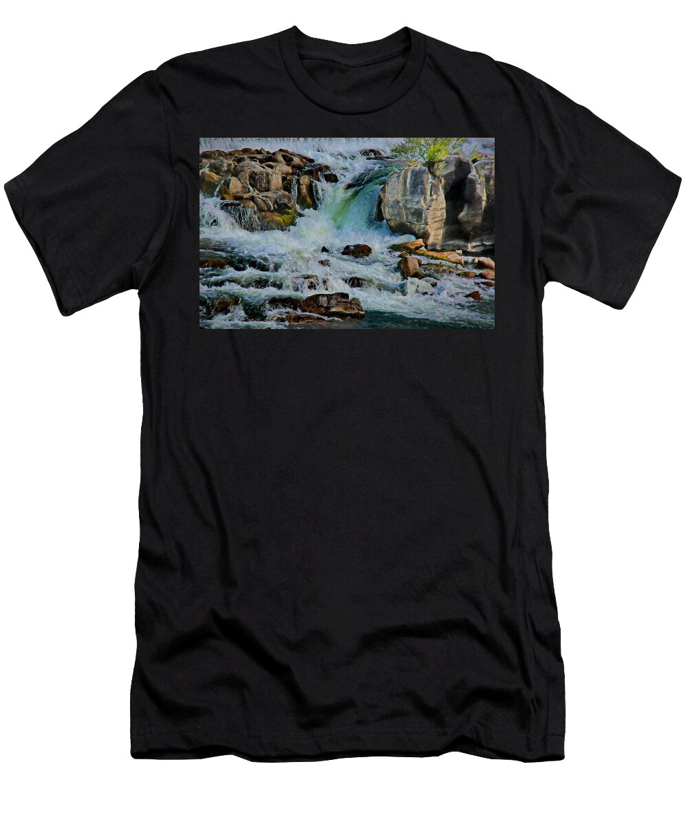 Idaho Falls T-Shirt featuring the digital art Idaho Falls by Russ Harris