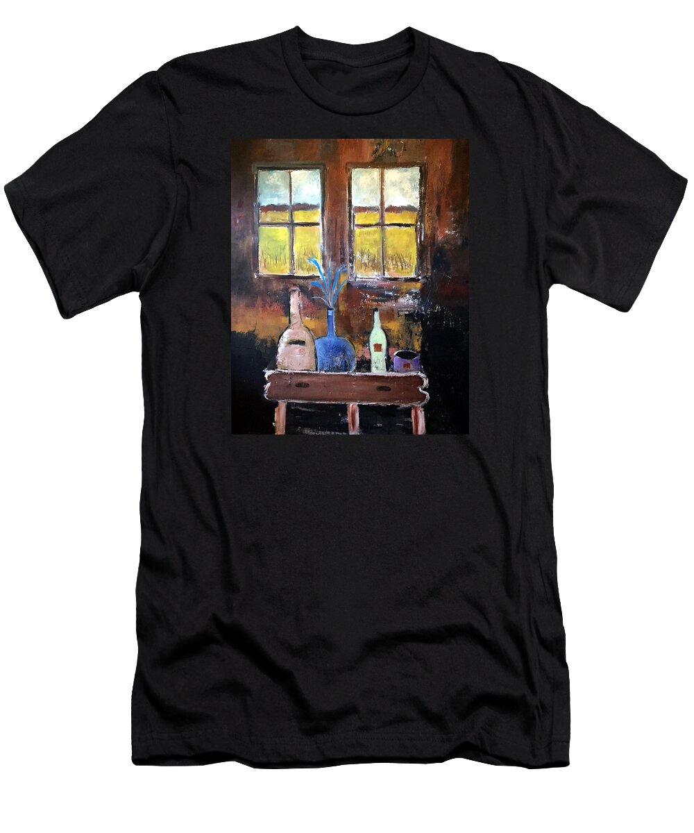 Barn T-Shirt featuring the painting Imaginary Interior by Dennis Ellman