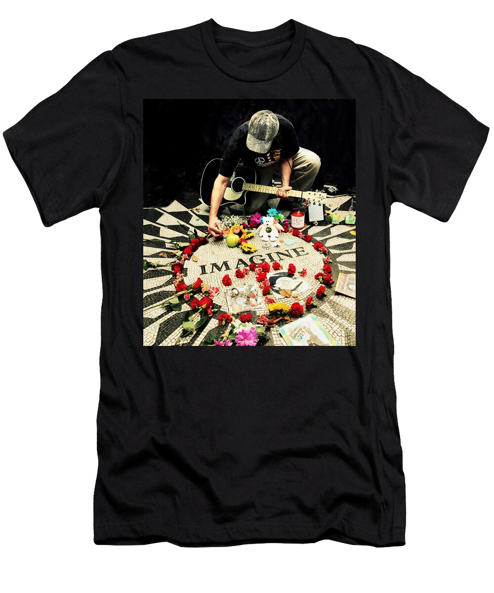John Lennon T-Shirt featuring the photograph Imagine by Jessica Jenney
