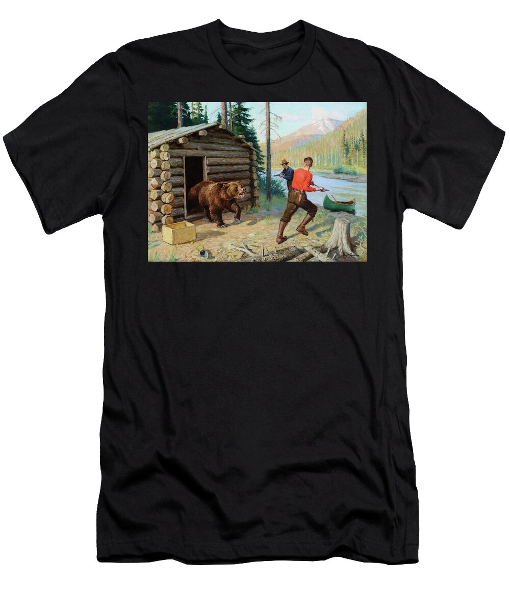 Philip R. Goodwin (1881-1935) In A Tight Corner T-Shirt featuring the painting In a Tight Corner by MotionAge Designs