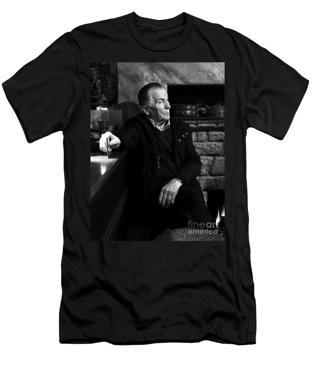 Black And White T-Shirt featuring the photograph In Thought by Lexa Harpell