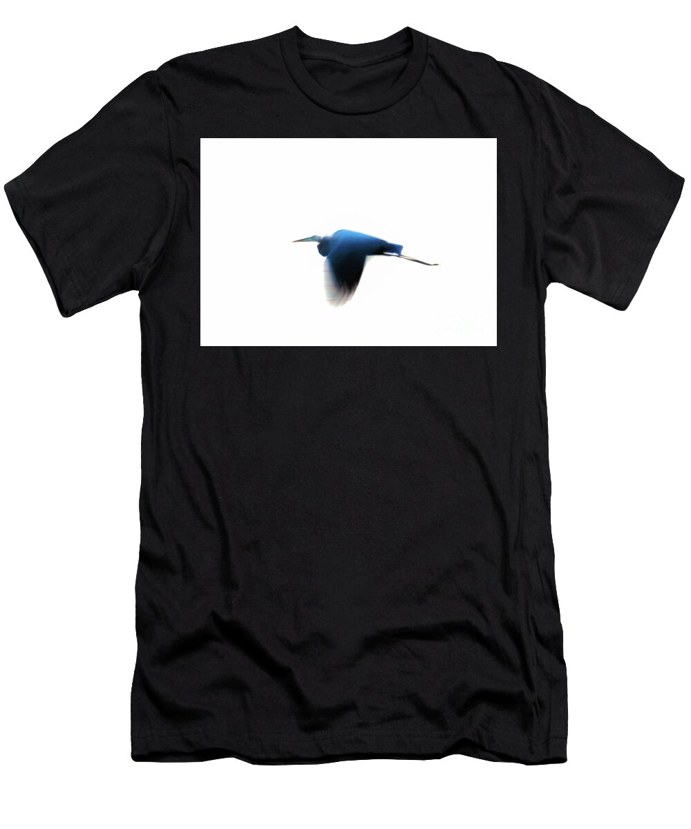 Heron T-Shirt featuring the photograph Inflight by William Norton