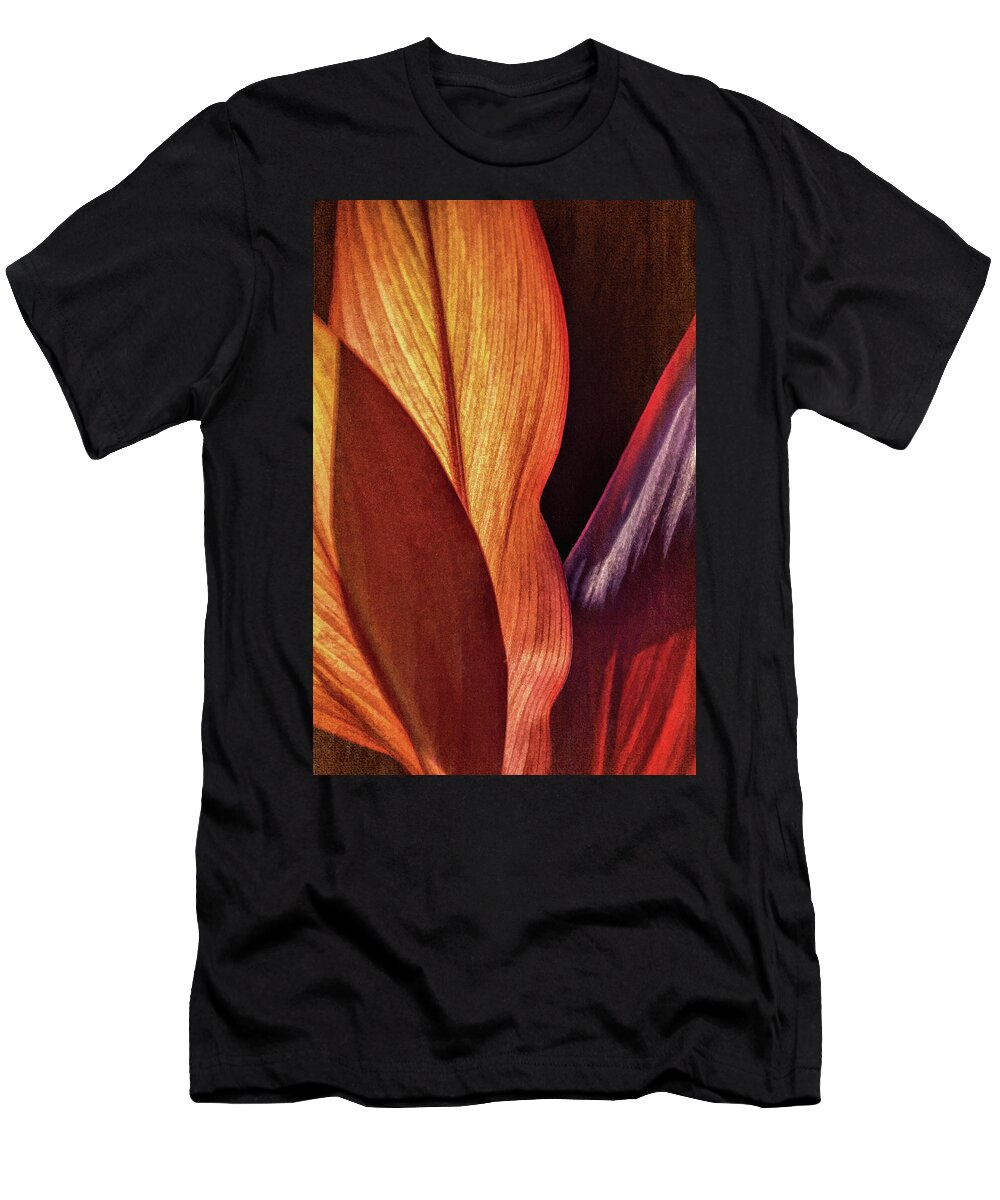 Tropical Leaves T-Shirt featuring the photograph Interweaving Leaves I by Leda Robertson