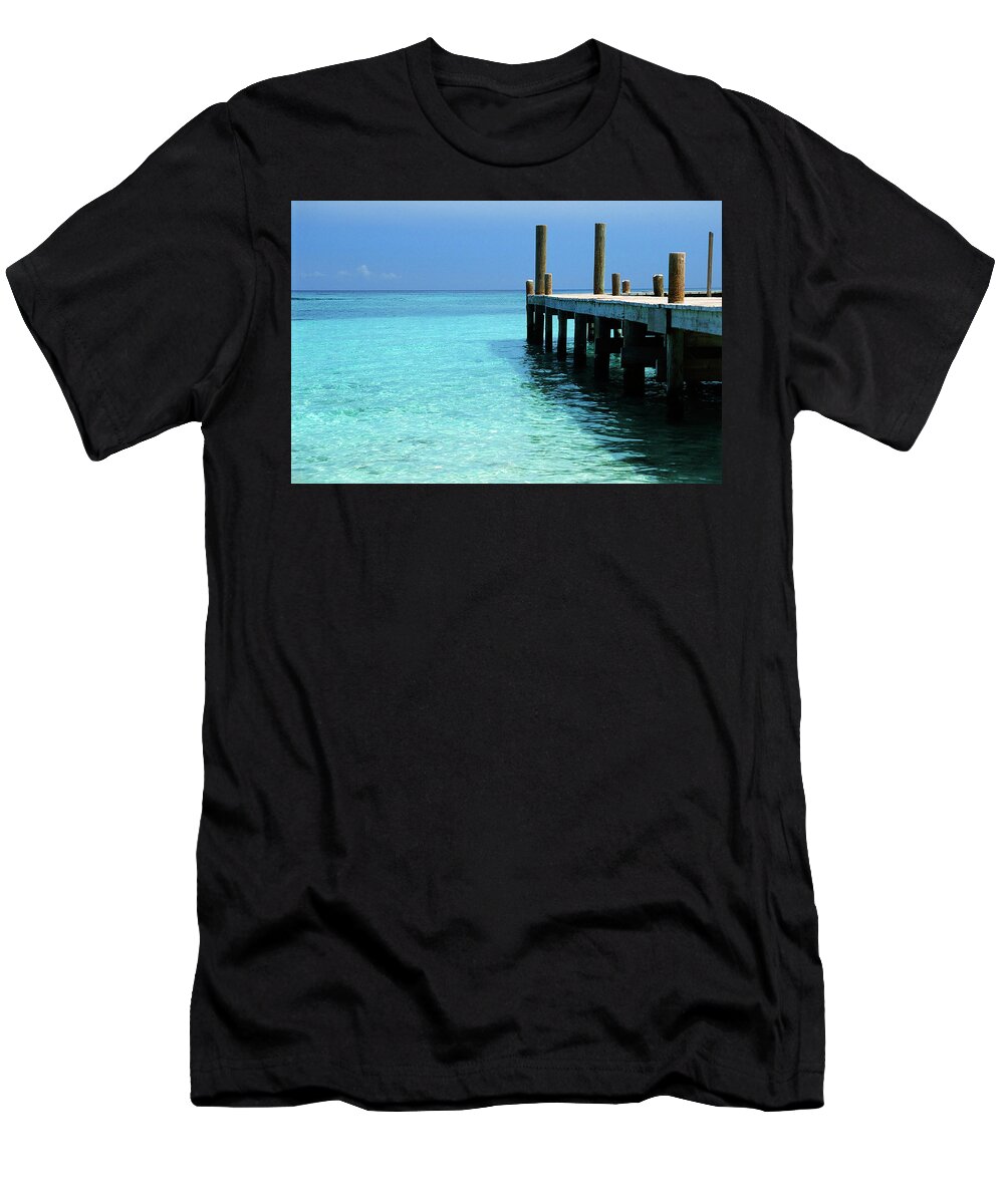 Dick T-Shirt featuring the photograph Inviting Dock by Ted Keller