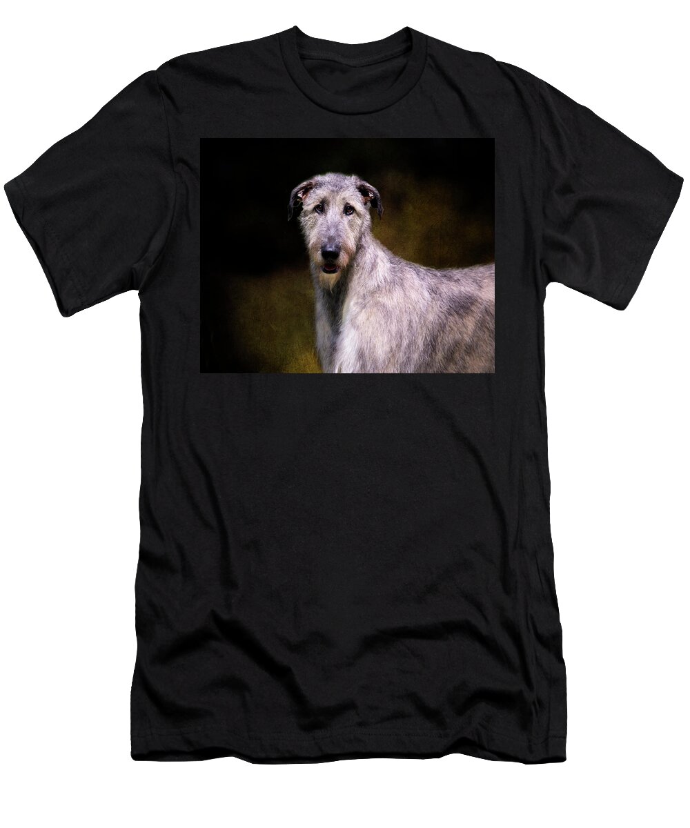Wolfhound T-Shirt featuring the photograph Irish Wolfhound Portrait by Diana Andersen