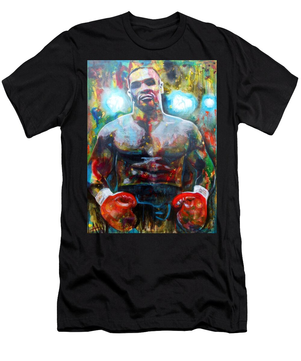 Art T-Shirt featuring the painting Iron Mike by Angie Wright