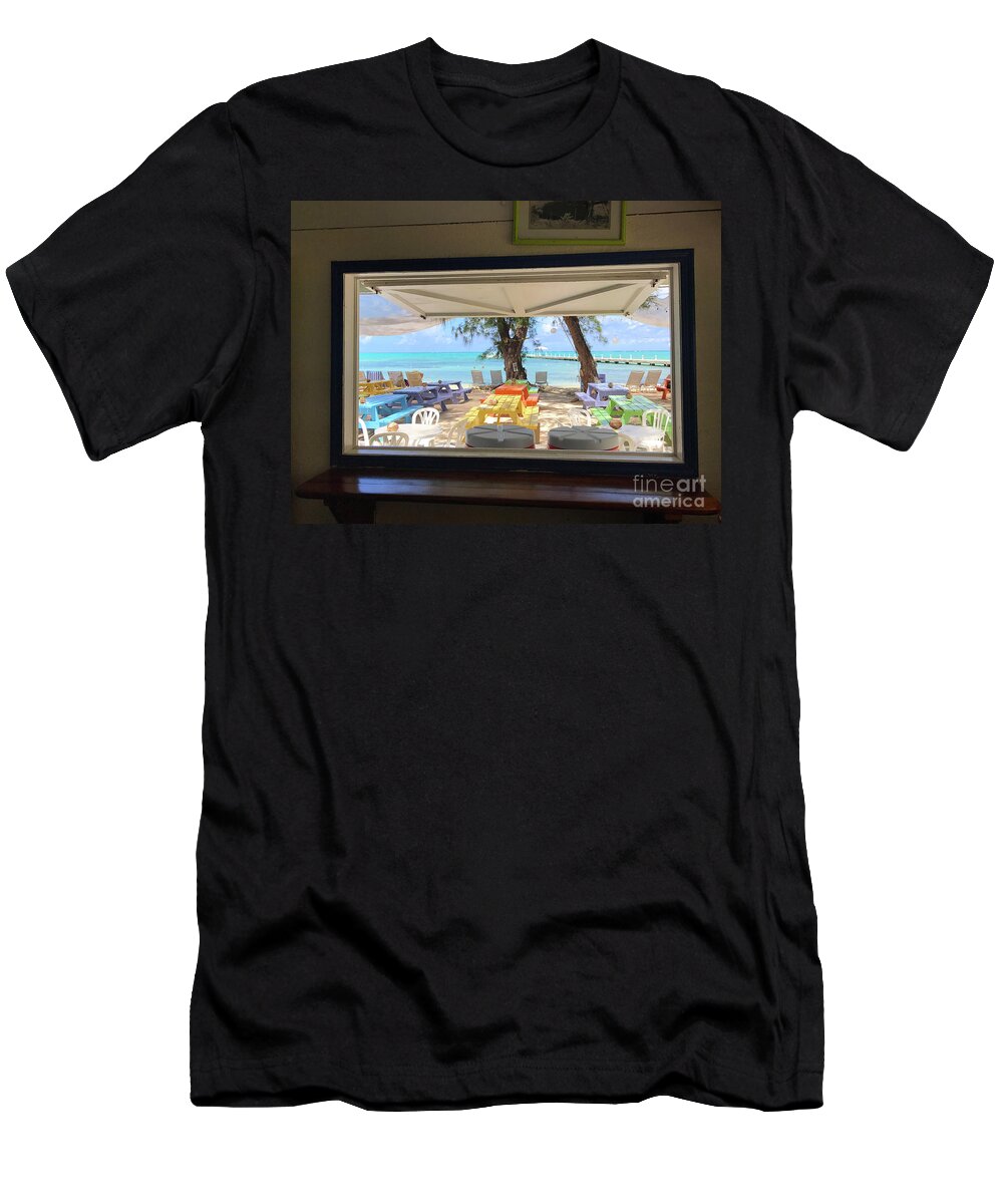 Rum Point T-Shirt featuring the photograph Island Bar View by Jerry Hart
