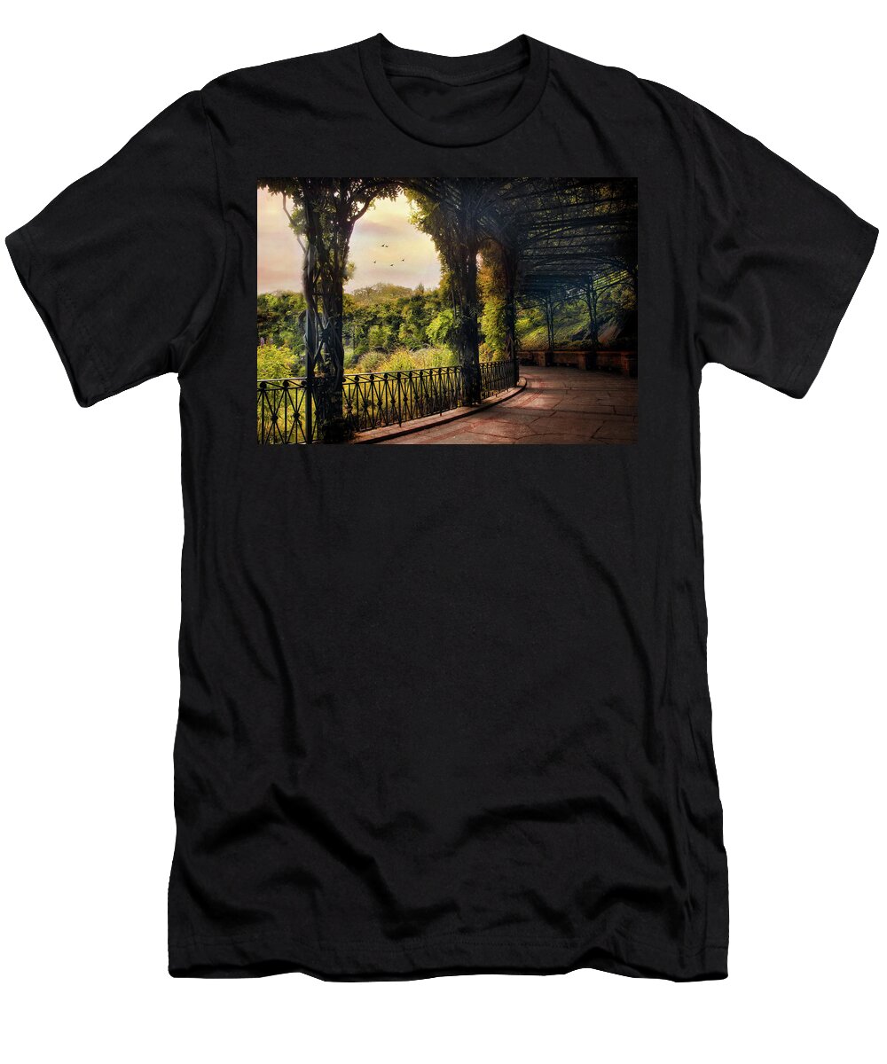 Terrace T-Shirt featuring the photograph Italian Pergola by Jessica Jenney