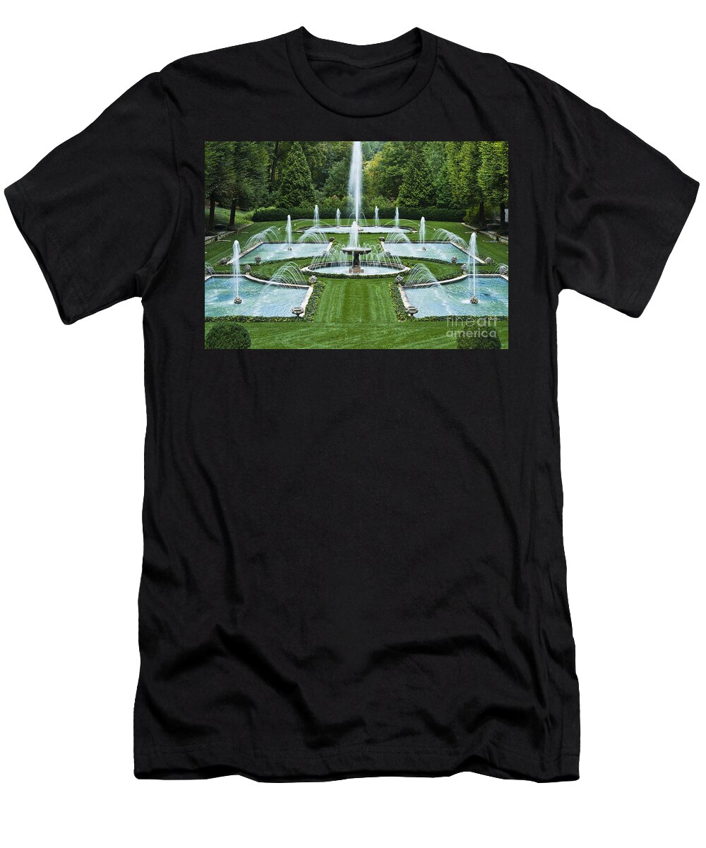 Fountain T-Shirt featuring the photograph Italian Water Garden by John Greim