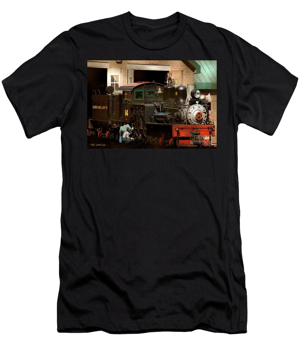 Colorado T-Shirt featuring the painting I've Been Working on the Railroad by RC DeWinter