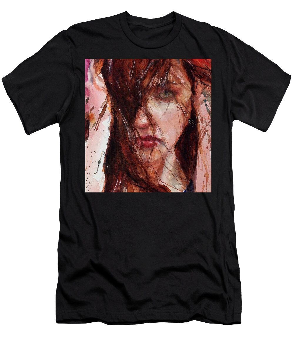 Portrait T-Shirt featuring the painting Jerry by Judith Levins