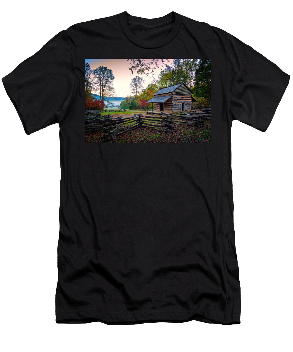 John Oliver Place T-Shirt featuring the photograph John Oliver Place in Cades Cove by Rick Berk