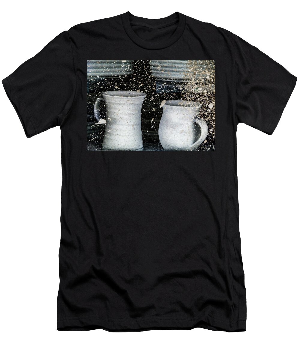 Art T-Shirt featuring the photograph Just a Little Too Fast on the Pottery Wheel by Steve Taylor