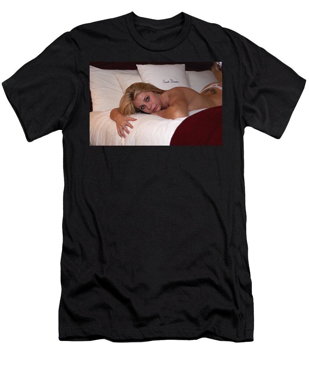Blonde T-Shirt featuring the photograph Just waiting for you by Tom Hufford