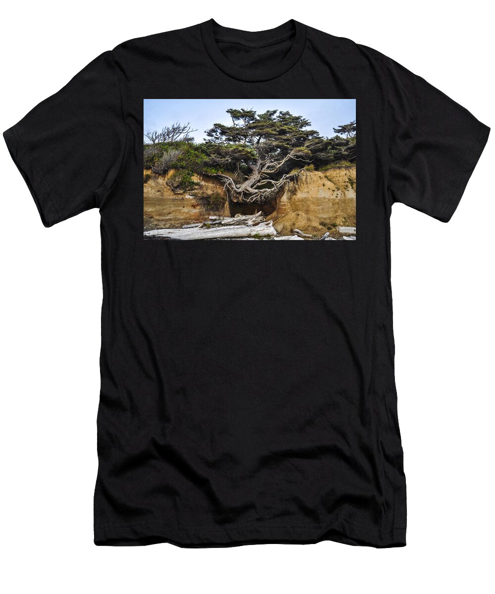 Lone T-Shirt featuring the photograph Kalaloch Hanging Tree by Pelo Blanco Photo