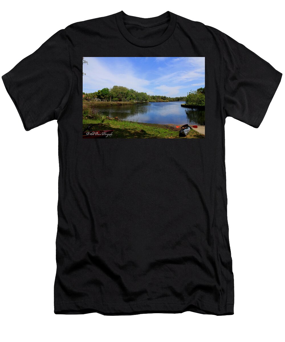 Cotee River T-Shirt featuring the photograph Kayaking the Cotee River by Barbara Bowen