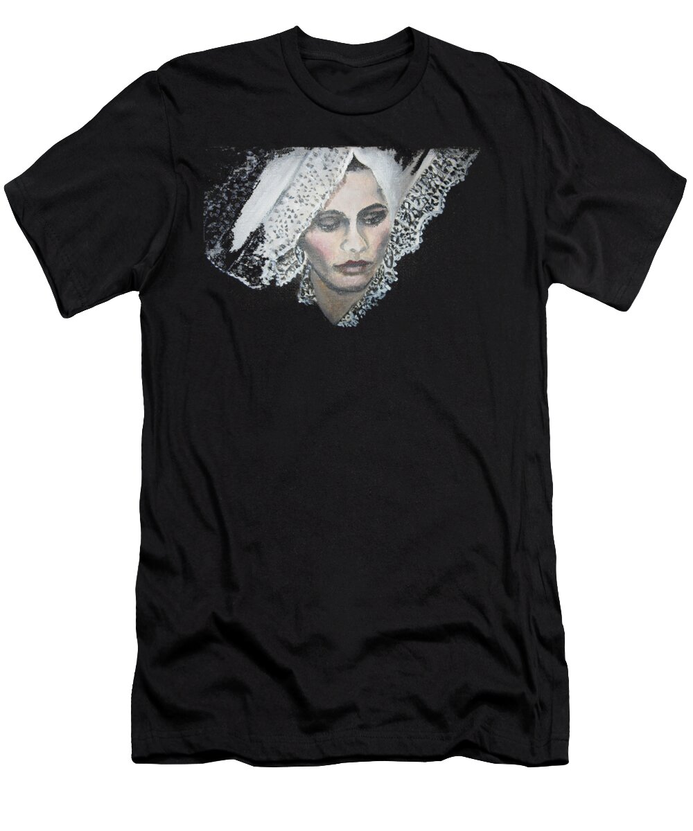 Lace T-Shirt featuring the painting Lace transparent by Vesna Martinjak