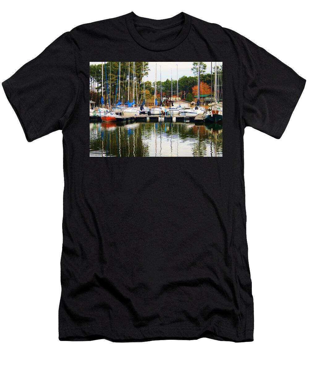 Sailboats T-Shirt featuring the photograph Lake Guntersville Alabama Sailboats by Kathy Clark