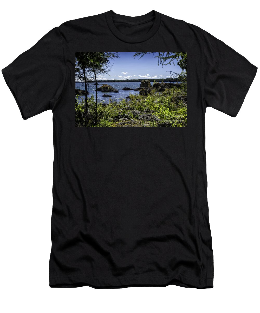  Michigan T-Shirt featuring the photograph Lake Huron Cedarville Michigan by Timothy Hacker
