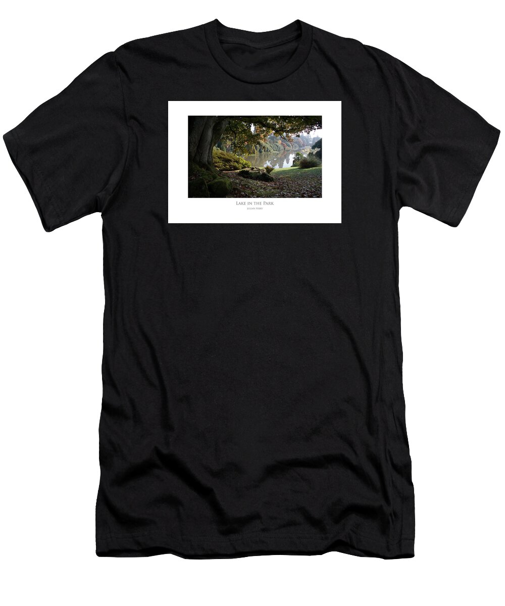 Lake T-Shirt featuring the digital art Lake in the Park by Julian Perry