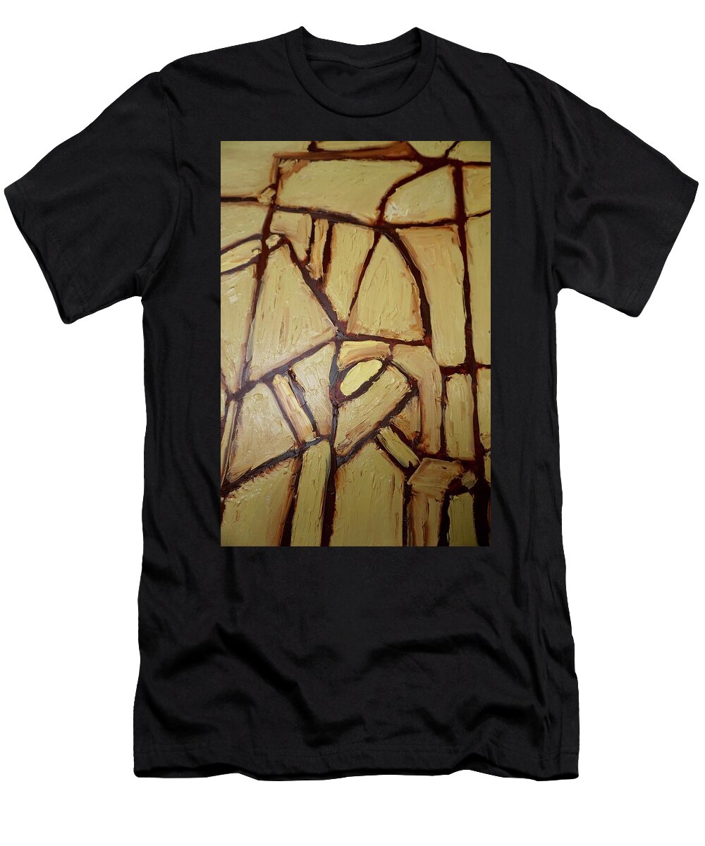 Lamps T-Shirt featuring the painting Lamps 2016 by Shea Holliman