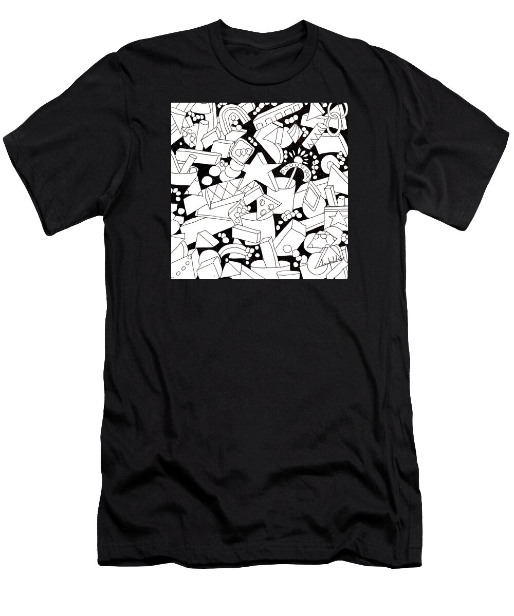 Shapes T-Shirt featuring the drawing Lego-esque by Lou Belcher