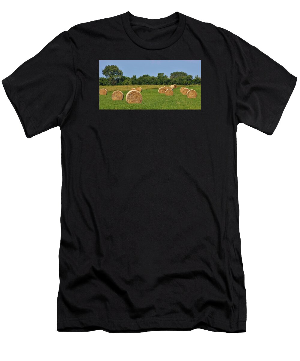 Hay T-Shirt featuring the photograph Life on the Farm by Bruce Bley