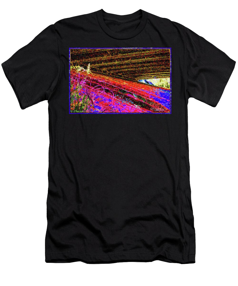 Chromatic Poetics T-Shirt featuring the mixed media Light at the End of the Tunnel -Tribute to Aretha Franklin by Aberjhani
