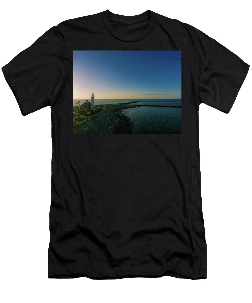 Lighthouse T-Shirt featuring the photograph Lighthouse point by William Bretton