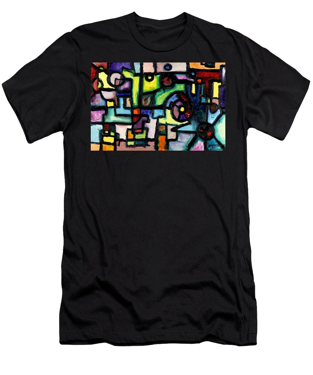 Clockwork T-Shirt featuring the painting Like Clockwork by Regina Valluzzi
