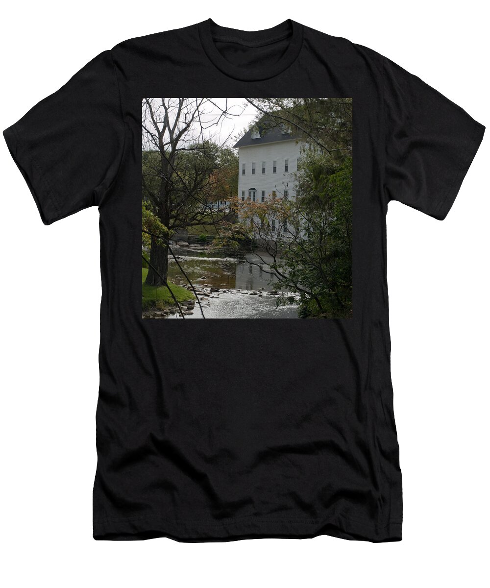 Linden T-Shirt featuring the photograph Linden Mill Pond by Tara Lynn