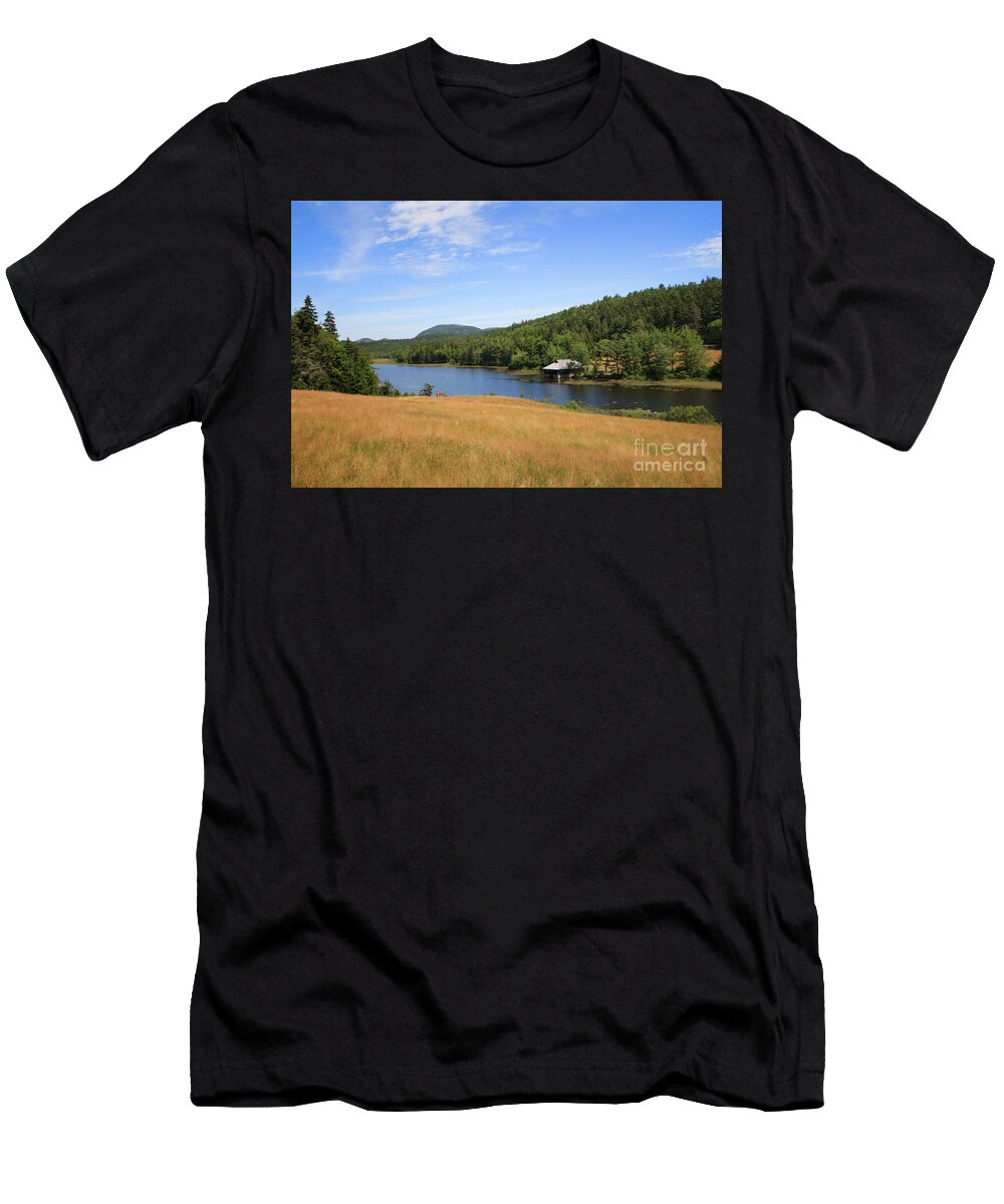 Private Property Long Pond Acadia T-Shirt featuring the photograph Little Long Pond Acadia by Elizabeth Dow