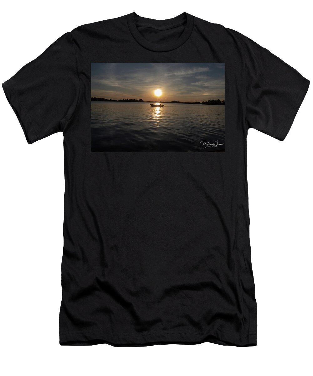  T-Shirt featuring the photograph Long Day Fishing by Brian Jones