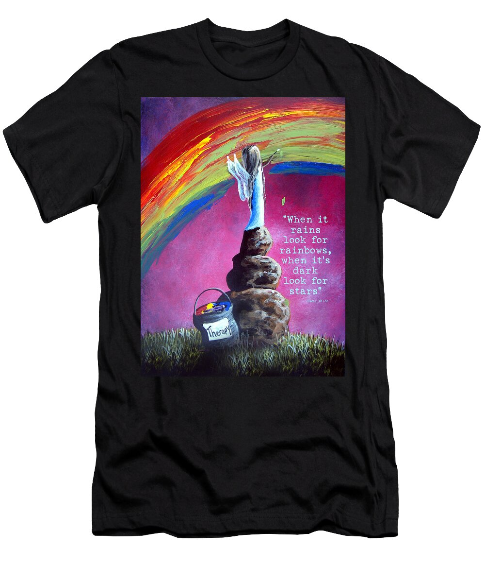 Look For Rainbows Fairy T-Shirt featuring the photograph Look for Rainbows Fairy by Terry DeLuco