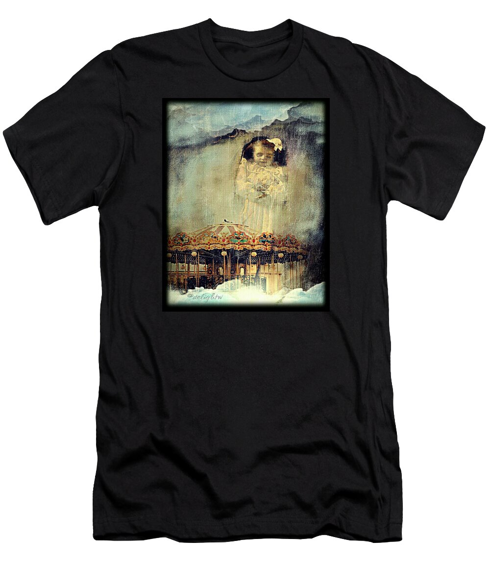 Girl T-Shirt featuring the digital art Loss of Diety by Delight Worthyn