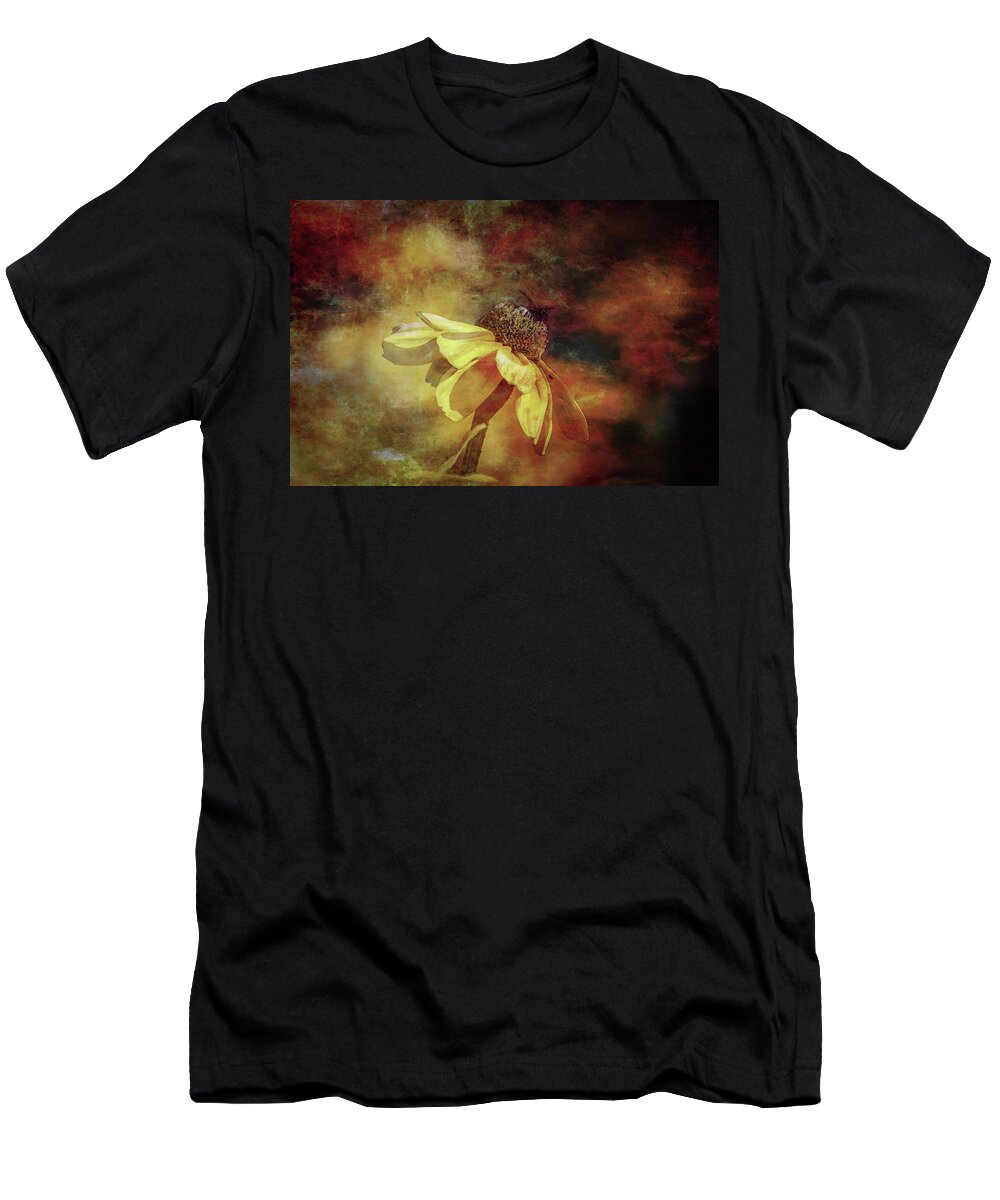 Lost T-Shirt featuring the photograph Lost Gathering Gold Digital Painting 2952 DP_2 by Steven Ward