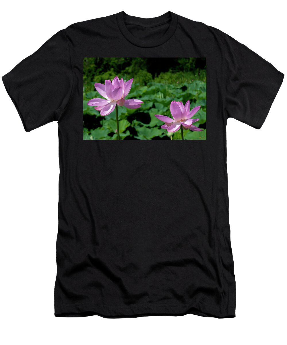 Lotus T-Shirt featuring the photograph Lotus--Sisters ii DL0083 by Gerry Gantt